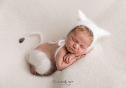 фотосъемка новорожденного мальчика в образе