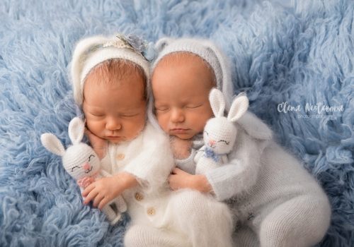 фотосессия новорожденных двойняшек СПб